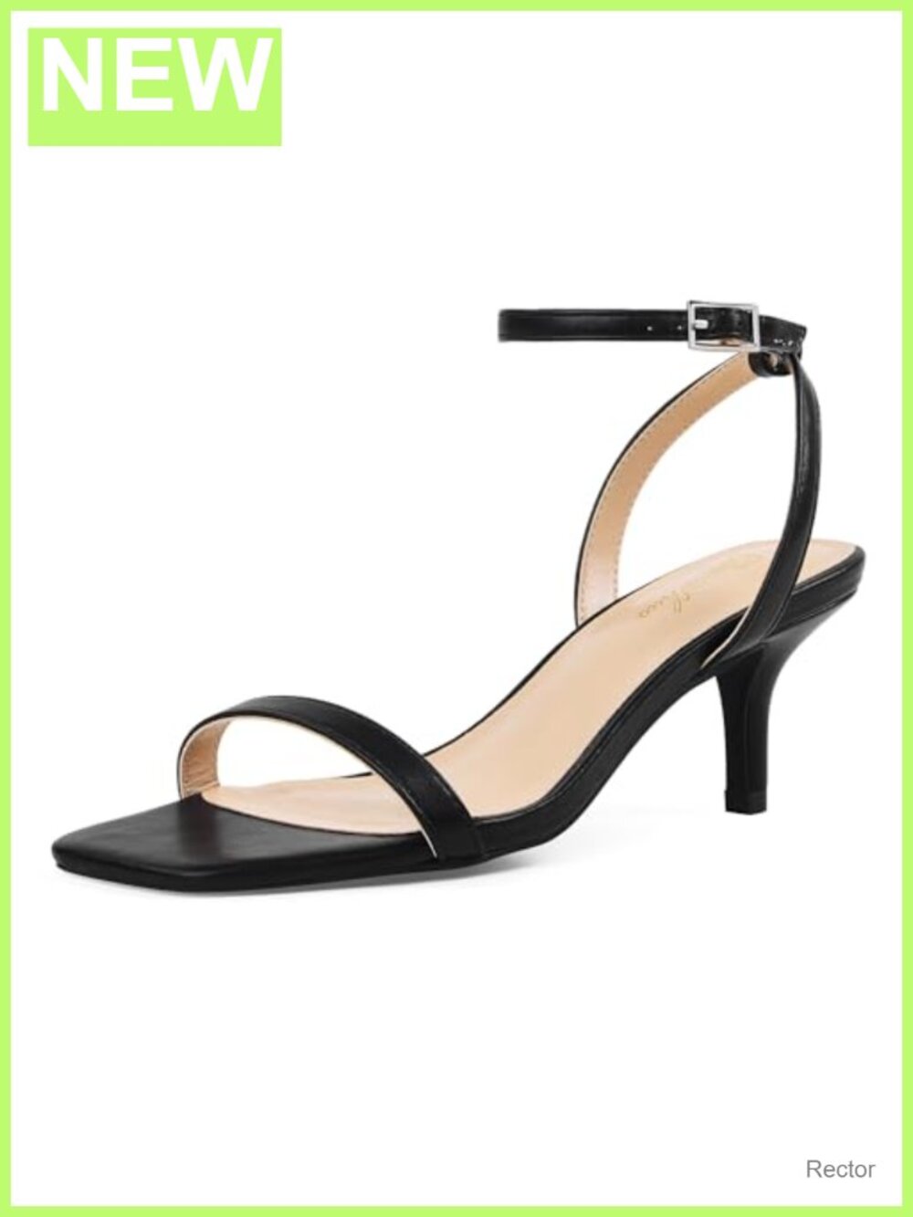 Kitten Heel Strappy Sandals Open Toe Ankle Strap Dressy Heels